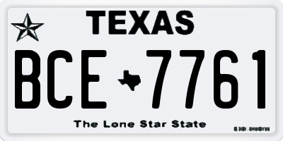 TX license plate BCE7761