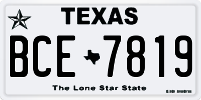 TX license plate BCE7819