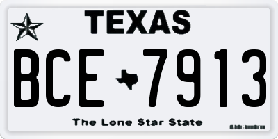 TX license plate BCE7913