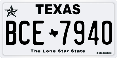 TX license plate BCE7940