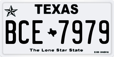 TX license plate BCE7979