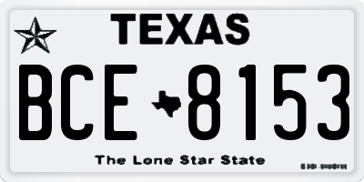TX license plate BCE8153