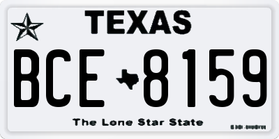 TX license plate BCE8159