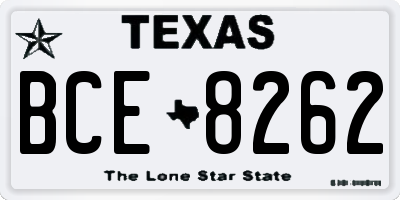 TX license plate BCE8262