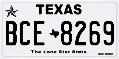 TX license plate BCE8269
