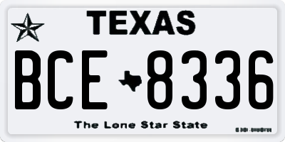 TX license plate BCE8336