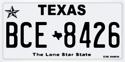 TX license plate BCE8426