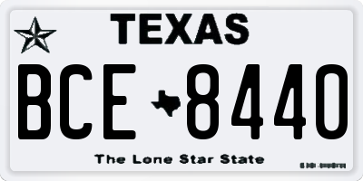 TX license plate BCE8440