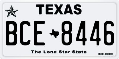 TX license plate BCE8446