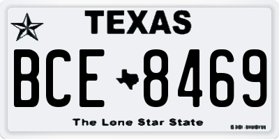 TX license plate BCE8469