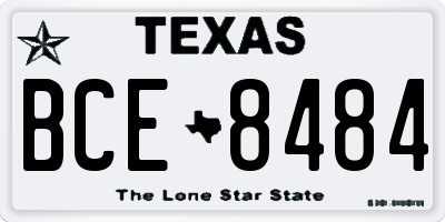 TX license plate BCE8484