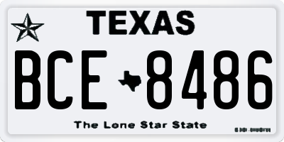 TX license plate BCE8486
