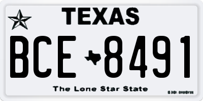 TX license plate BCE8491