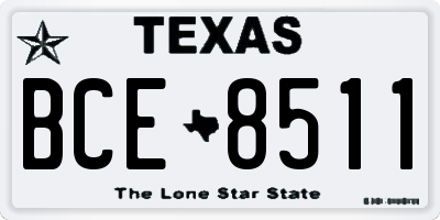 TX license plate BCE8511
