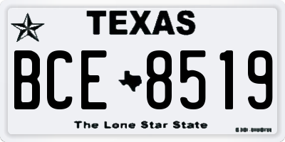 TX license plate BCE8519