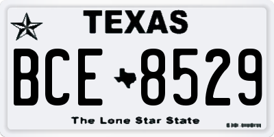 TX license plate BCE8529