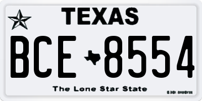 TX license plate BCE8554