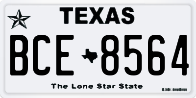 TX license plate BCE8564