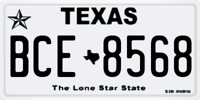 TX license plate BCE8568