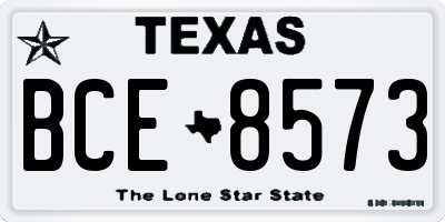 TX license plate BCE8573