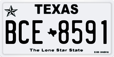 TX license plate BCE8591