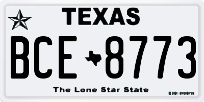 TX license plate BCE8773