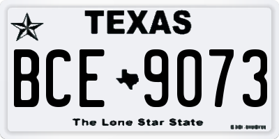 TX license plate BCE9073