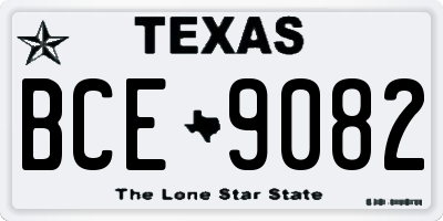 TX license plate BCE9082