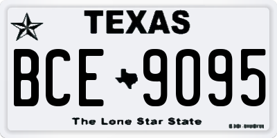 TX license plate BCE9095