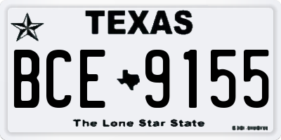 TX license plate BCE9155
