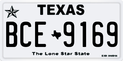 TX license plate BCE9169