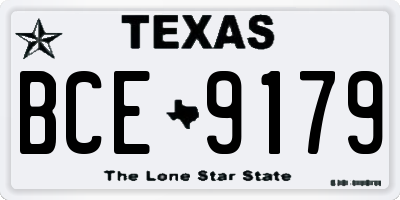TX license plate BCE9179