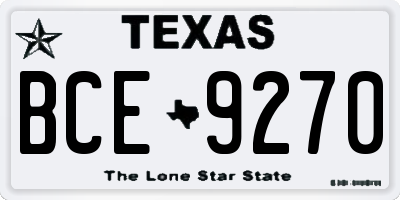 TX license plate BCE9270