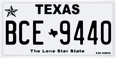 TX license plate BCE9440