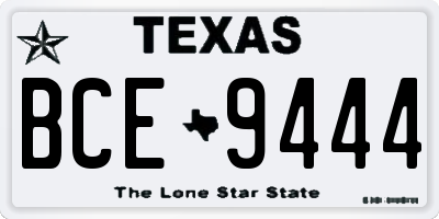 TX license plate BCE9444
