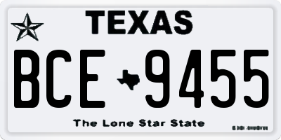 TX license plate BCE9455