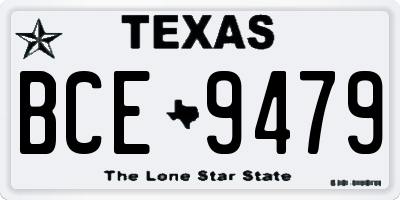 TX license plate BCE9479