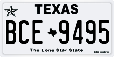 TX license plate BCE9495