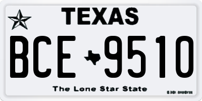TX license plate BCE9510