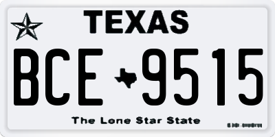TX license plate BCE9515