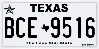 TX license plate BCE9516
