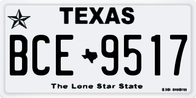 TX license plate BCE9517