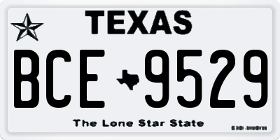 TX license plate BCE9529