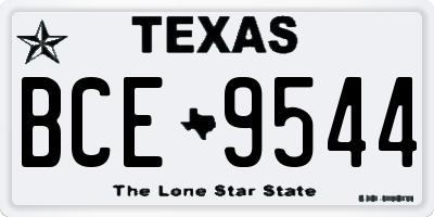 TX license plate BCE9544