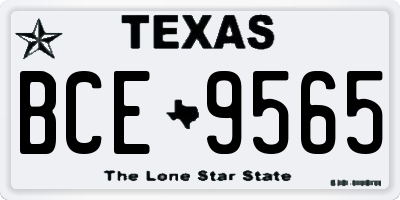 TX license plate BCE9565