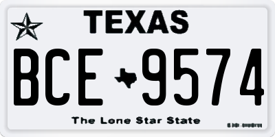 TX license plate BCE9574
