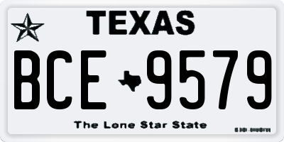 TX license plate BCE9579
