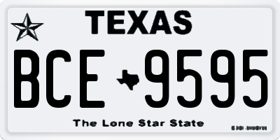 TX license plate BCE9595