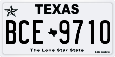 TX license plate BCE9710