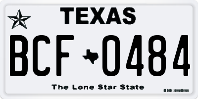 TX license plate BCF0484
